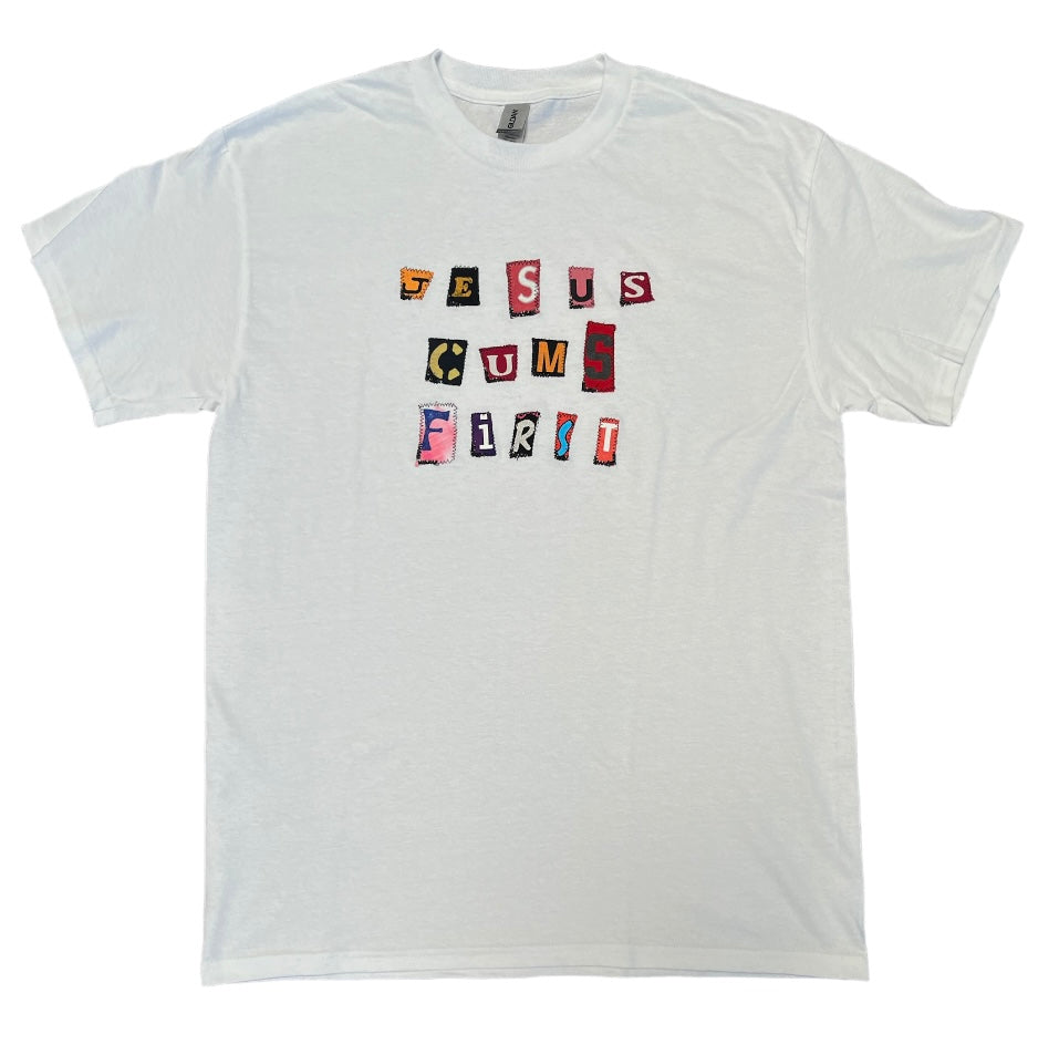 JESUS CUMS FIRST T-SHIRT - M
